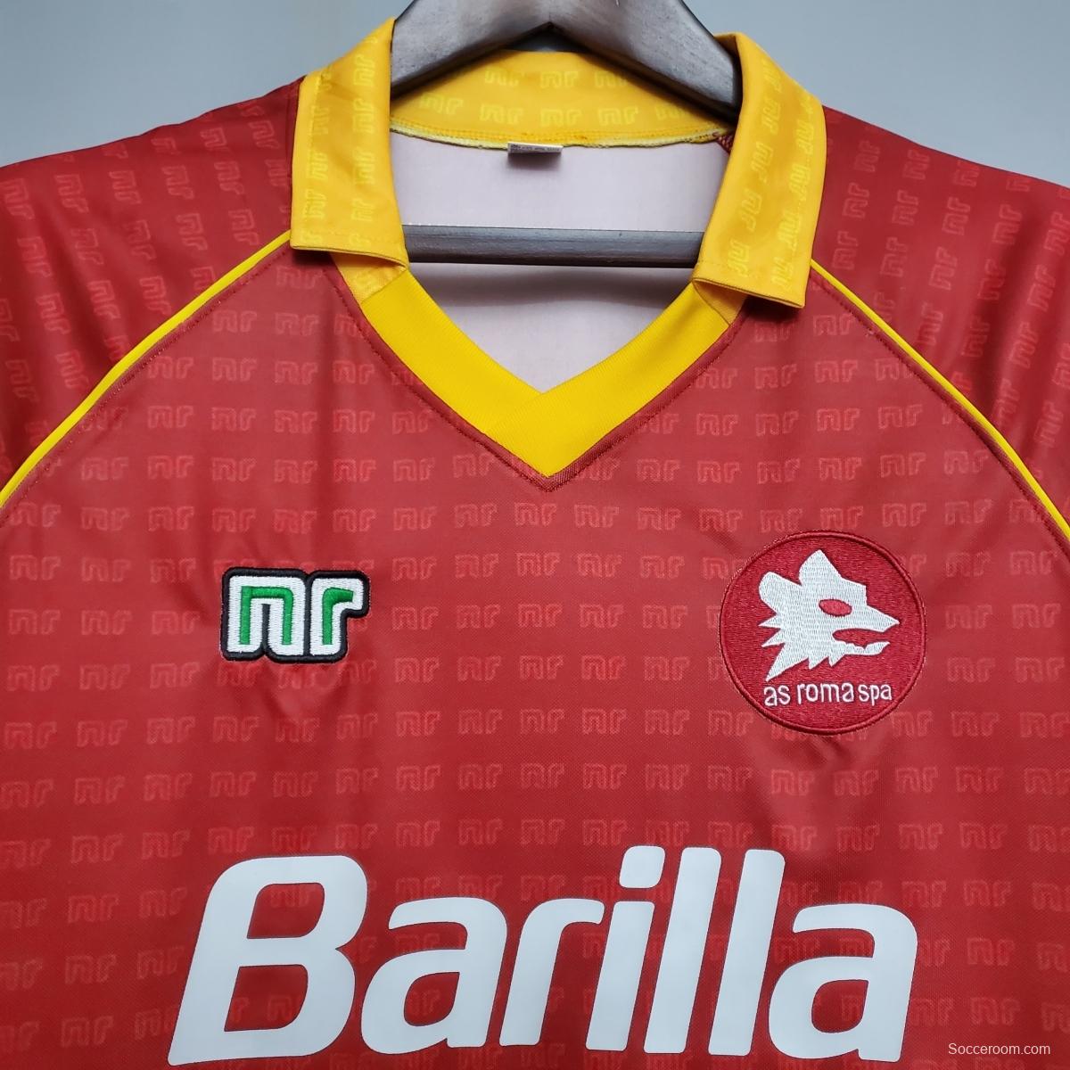 Retro Roma 90/91 home Soccer Jersey