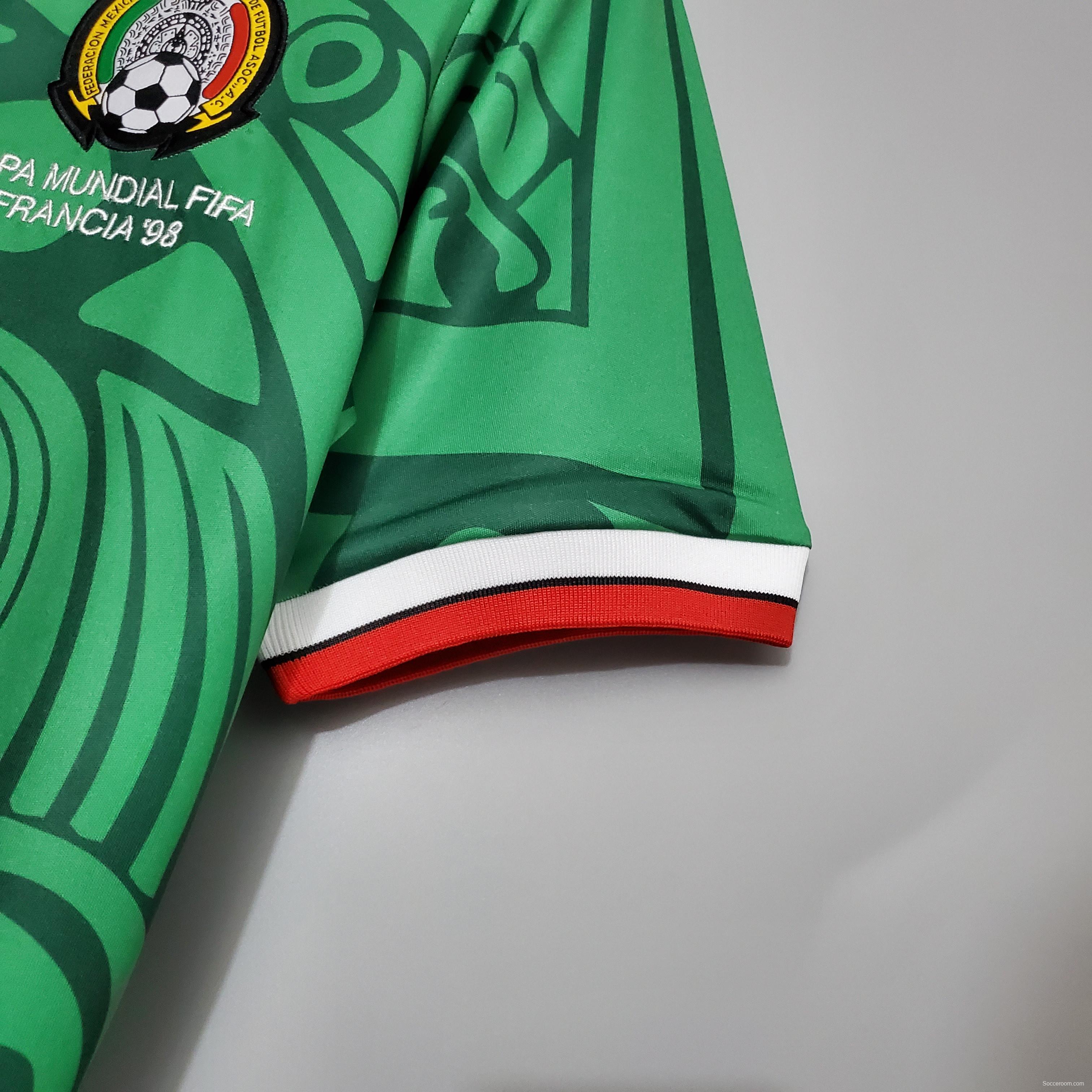 Retro 1998 Mexico home Soccer Jersey