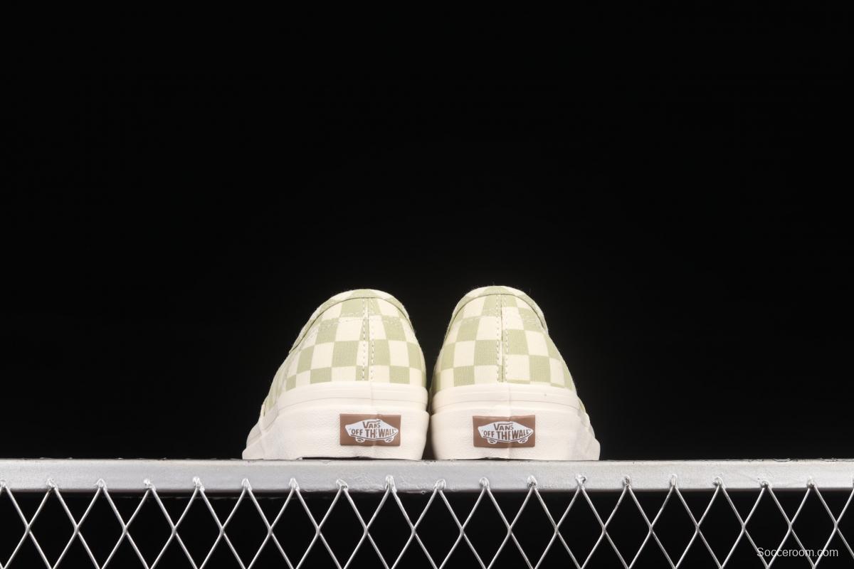 Vans Authentic Anaheim series classic green and white checkered low-top casual board shoes VN0A5HZS9F0