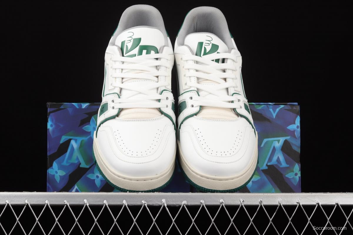 Authentic LV 2021ss early spring fashion catwalk sneakers 400N GREEN