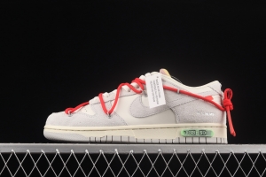 OFF-White x NIKE DUNK Low OW white gray leisure sports skateboard shoes DJ0950-118