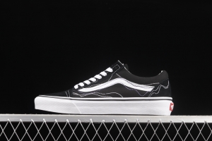 Vans Og Era Lx joint line design black classic low-top casual board shoes VN0A4P3XOSU