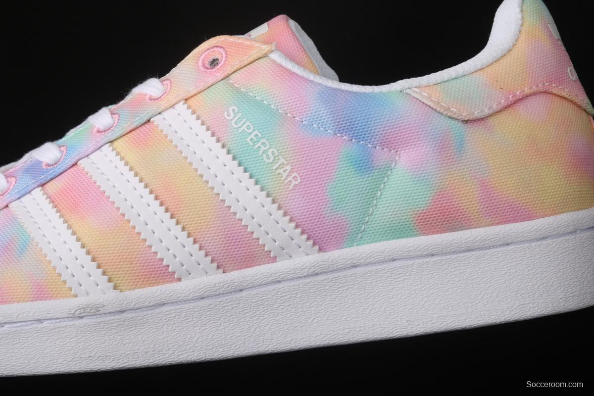 Adidas Superstar Originals Superstar FY1268 Rainbow 3D painted Shell head Classic Leisure Sports Board shoes