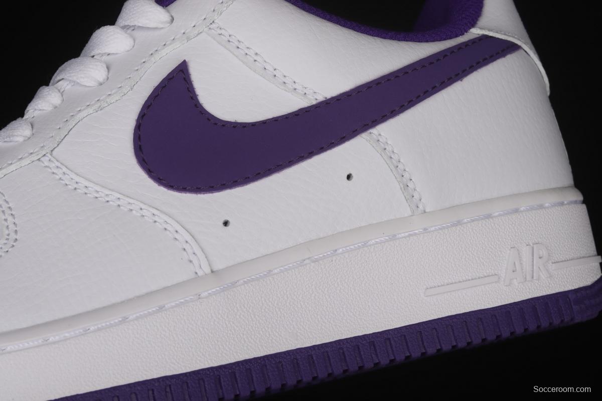 NIKE Air Force 1x07 Low white deep purple low top casual board shoes 315122-281