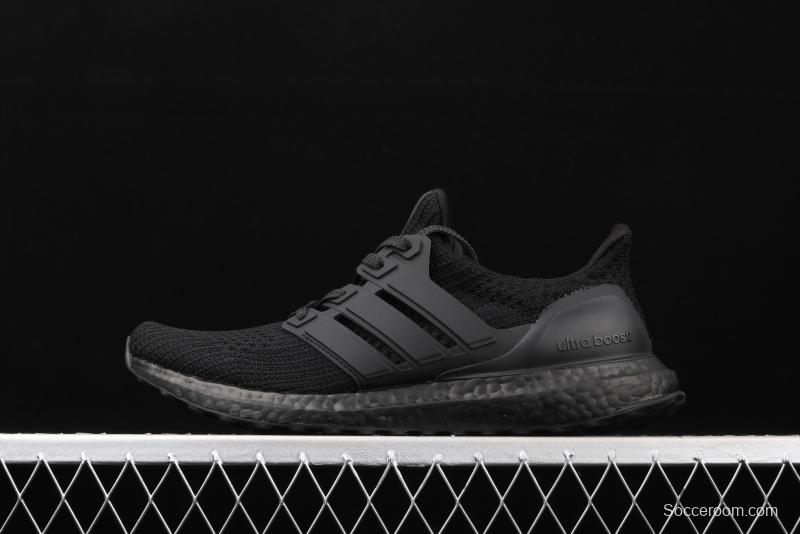 Adidas Ultra Boost 4.0FV7280 fourth generation knitted stripe all black new color matching