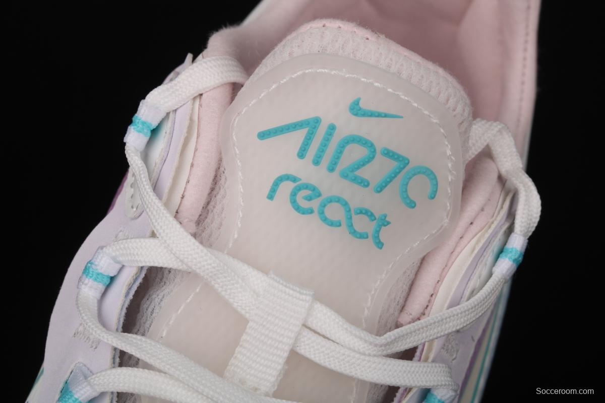 NIKE Air Max 270React new high-frequency mesh function half-palm air cushion cushioning running cloth shoes CK6929-100