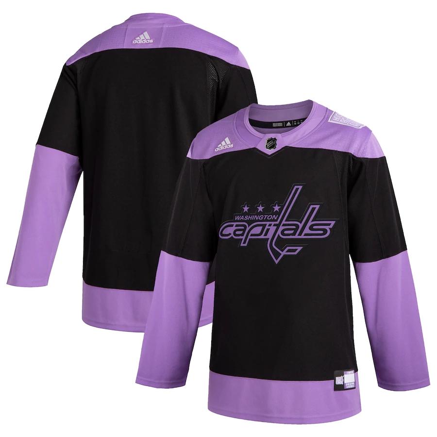 Women's Black Hockey Fights Cancer Practice Team Jersey