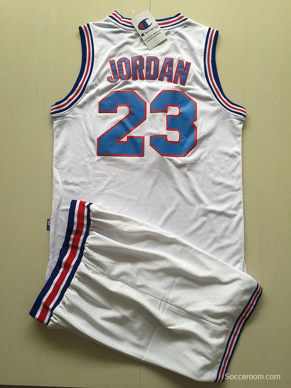 Michael Jordan 23 Movie Edition White Basketball Jersey Kit