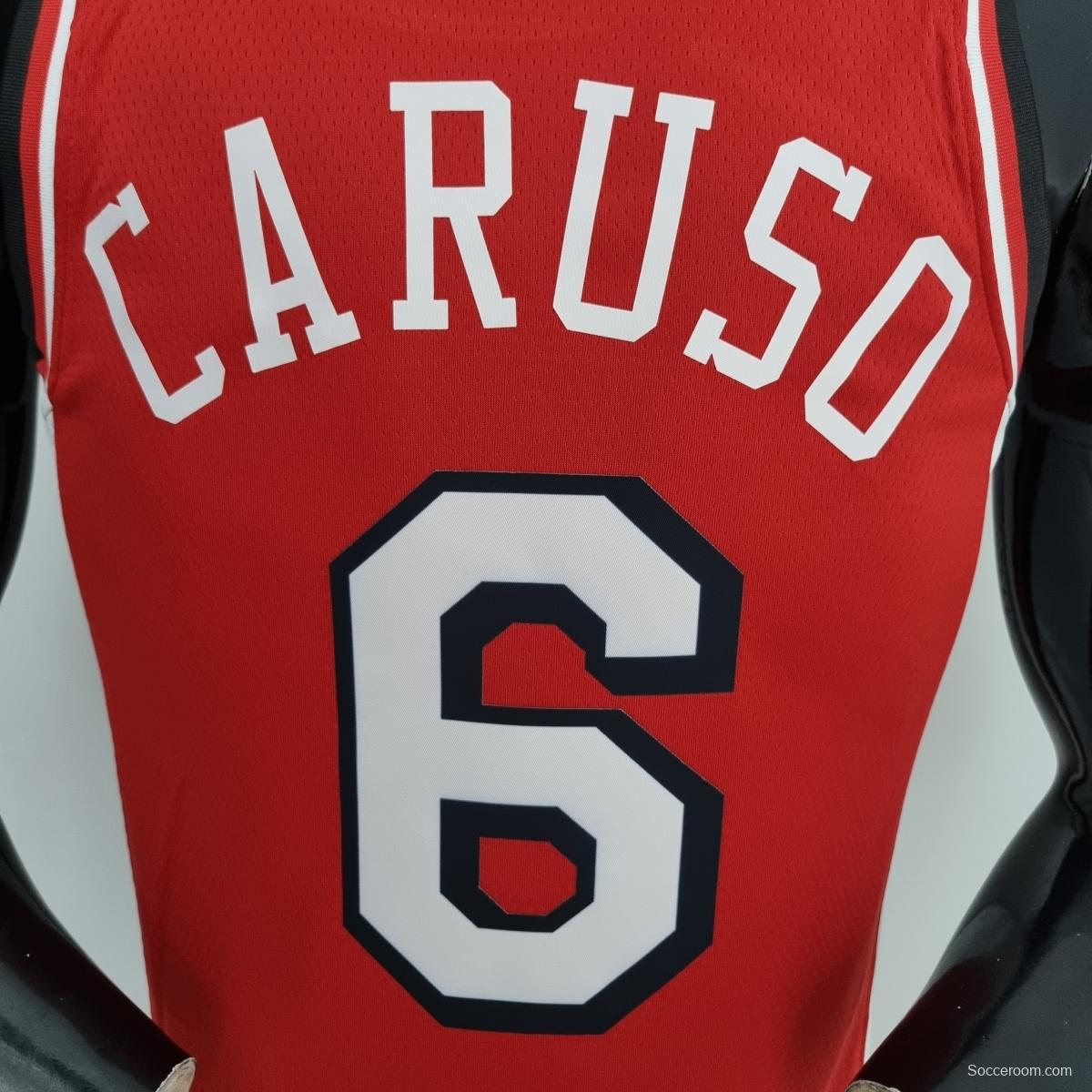 75th Anniversary 2022 Season Chicago Bulls CARUSO #6 City Edition Red NBA Jersey