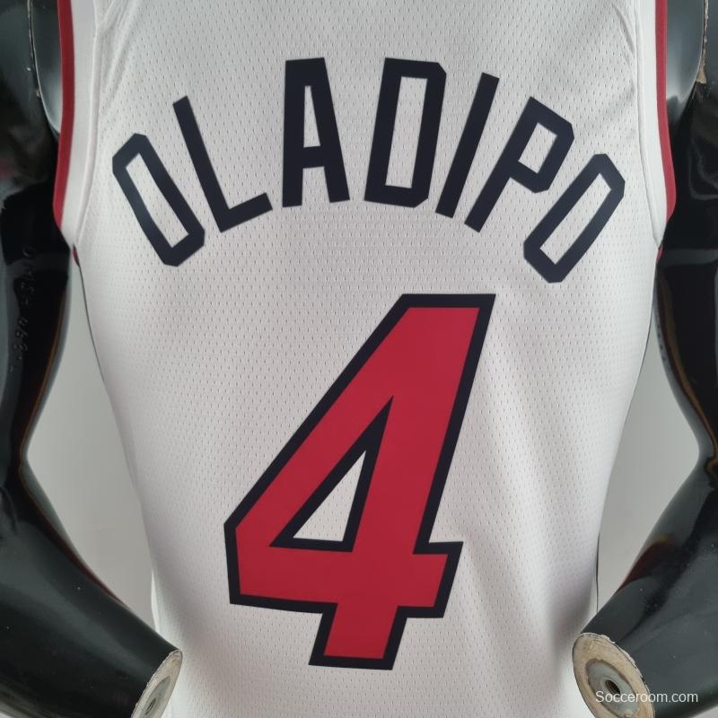 75th Anniversary Miami Heat OLADIPO#4 White NBA Jersey