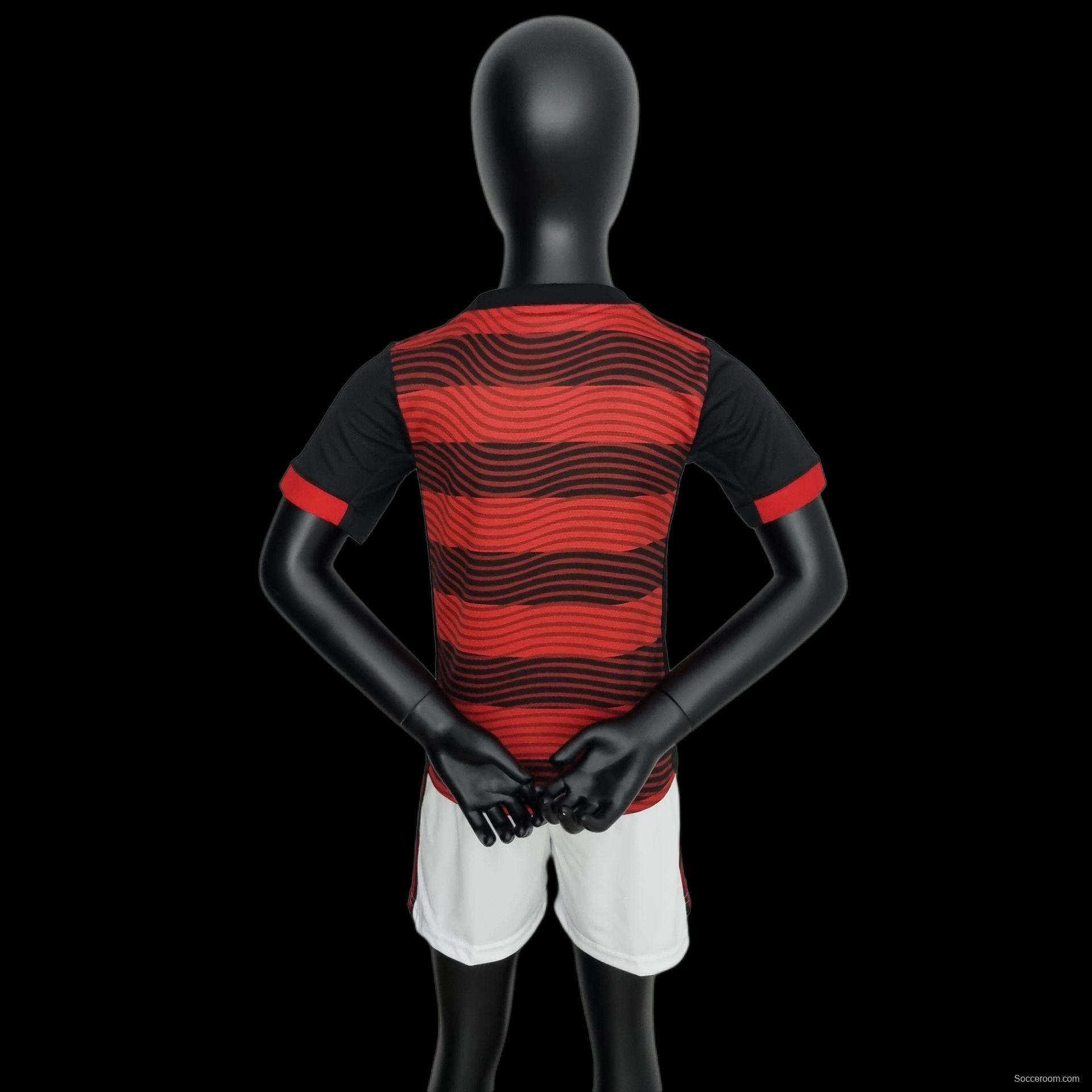 22/23 Flamengo Kids Home Size 16-28 Soccer Jersey