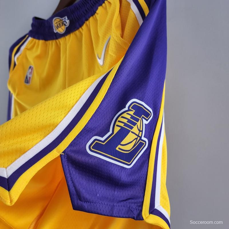 75th Anniversary Los Angeles Lakers Yellow NBA Shorts