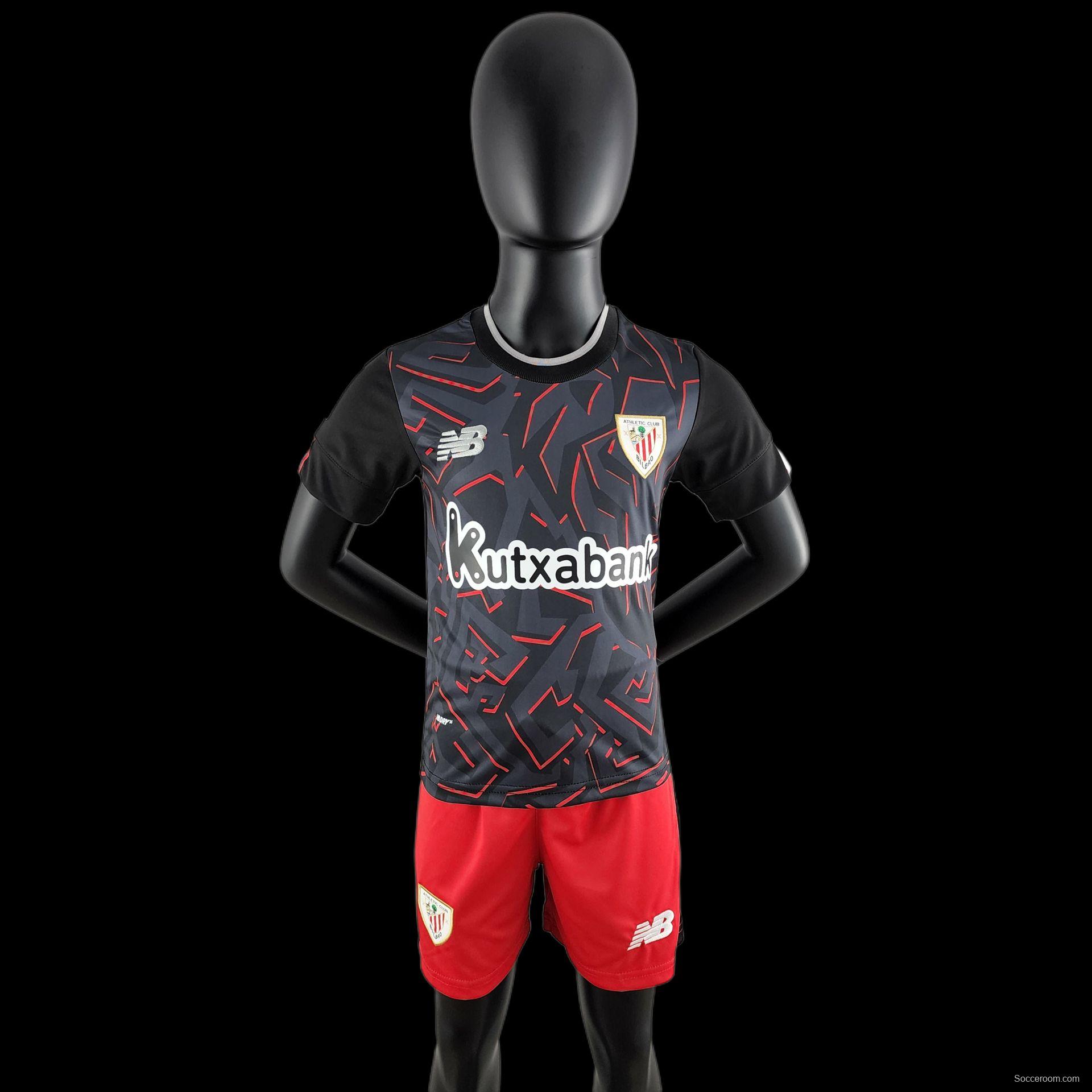 22/23 Kids Kit Athletic Bilbao Away Soccer Jersey