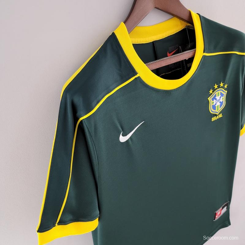 Retro Goalkeeper Brazil 1998 Dark Green Jersey