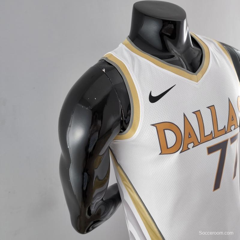 2020 Dallas Mavericks DONCIC#77 City Edition White NBA Jersey