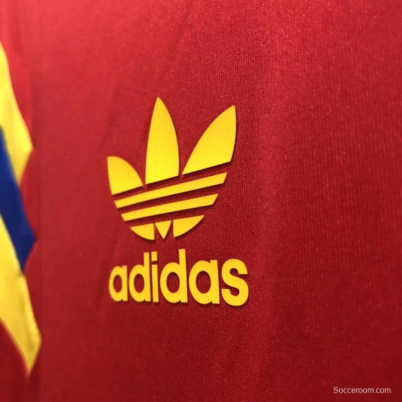 Retro 1990 Colombia Away Red Soccer Jersey