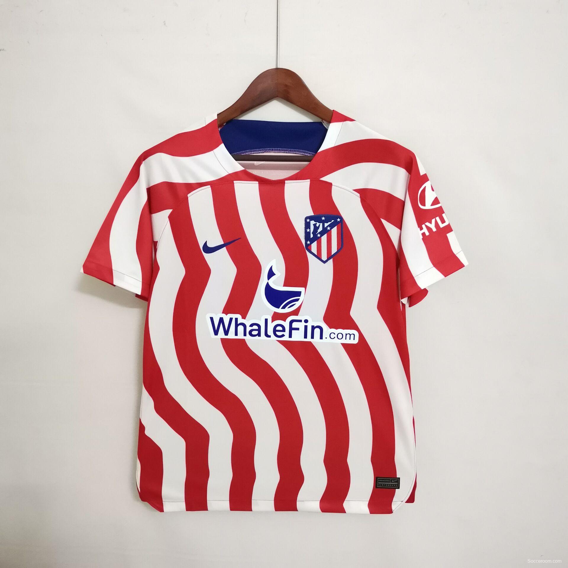 22/23 Atletico Madrid Home Soccer Jersey