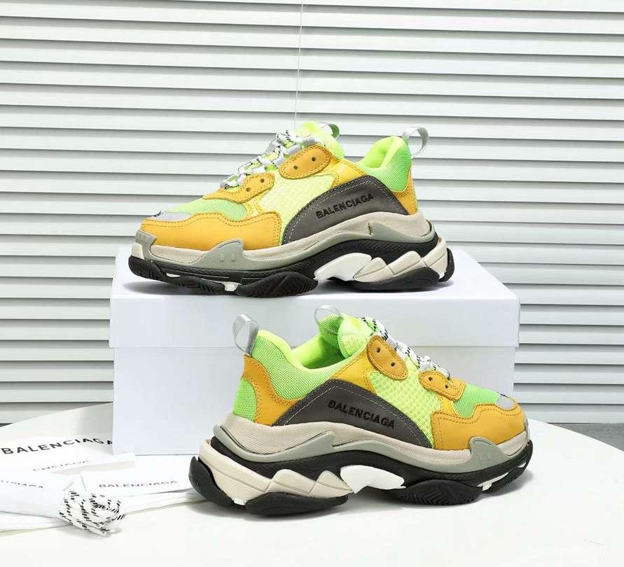 Men/Women Balenciaga Triple-S Sneaker Multi-Color Brown/Green Item 6380340