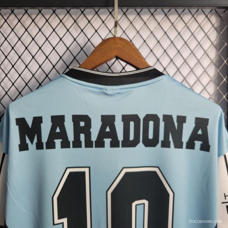 Retro 2001 Argentina Maradona #10 Commemorative Edition Jersey