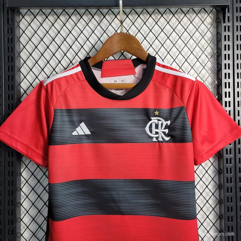 23-24 KIDS Flamengo Home Jersey Size 18-28