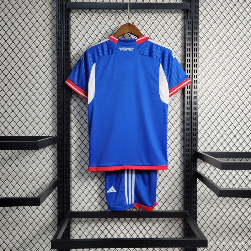 23-24 Kids Universidad De Chile Home  Jersey Size 16-28