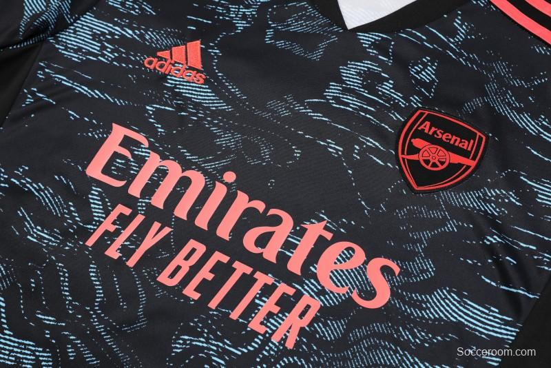 23-24 Arsenal Black Pattern Special Short Sleeve+Shorts