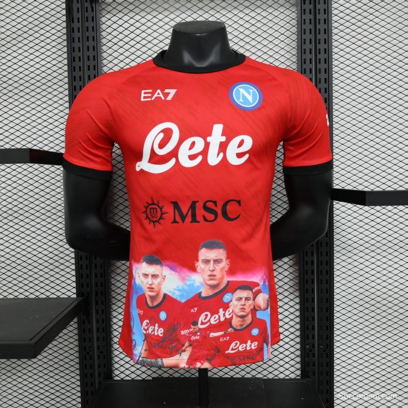 Player Version SSC Napoli Face Game Pierluigi Gollini Goalkeeper Jersey