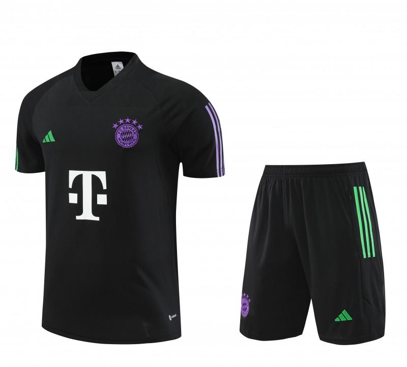 23 24 Bayern Munich Black Short Sleeve+Shorts