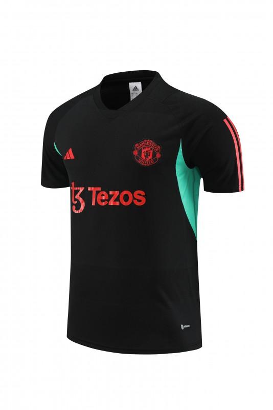 23 24 Manchester United Black White Short Sleeve+Shorts