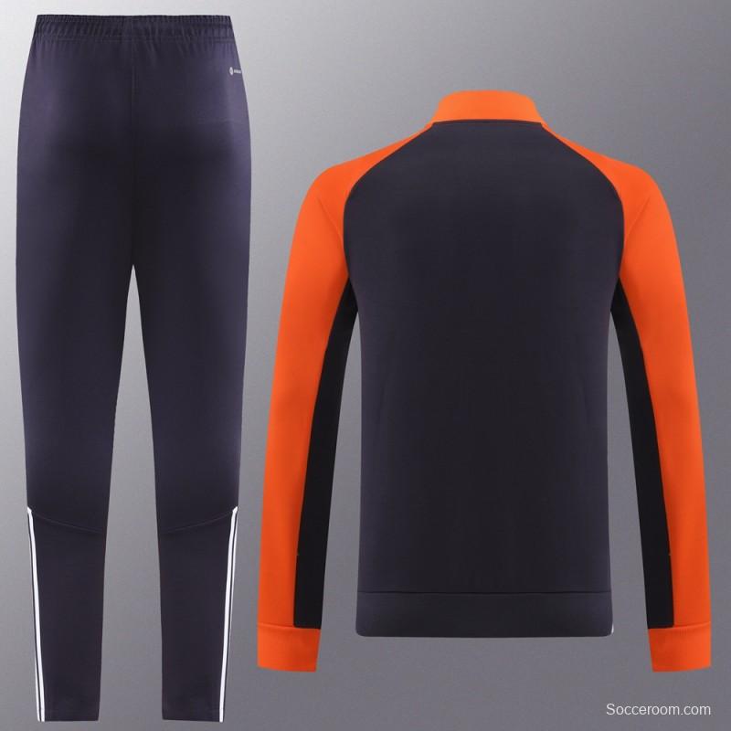 23/24 Adidas Orange/Navy Full Zipper +Pants