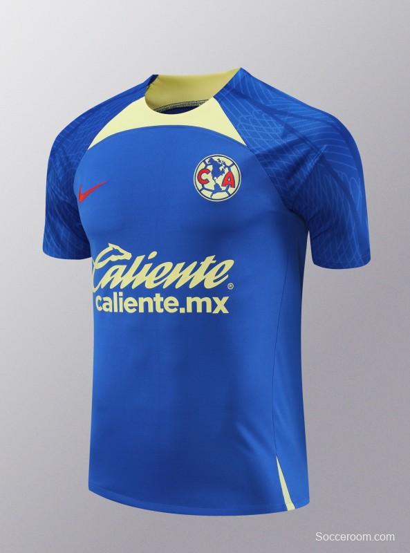 24/25 Club America Blue/Yellow Short Sleeve Jeresy+Shorts