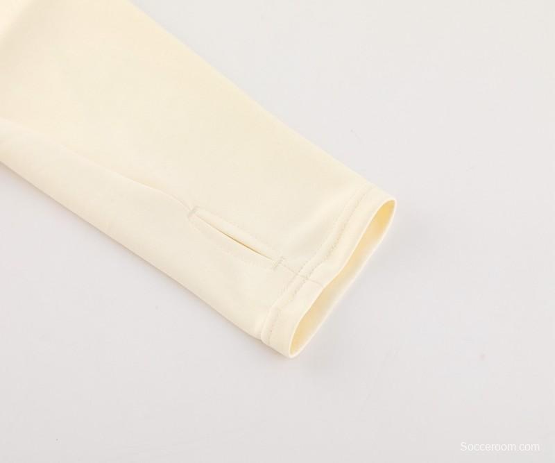 2024 Nike Light Yellow/Black Half Zipper Jacket+Pants