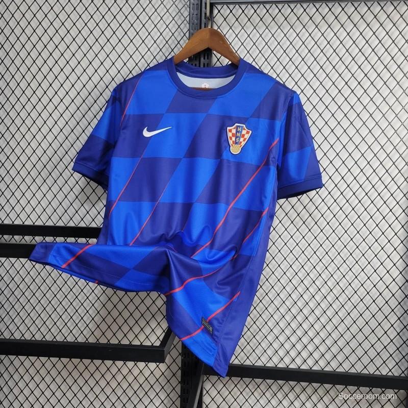 2024 Croatia Away Blue Jersey