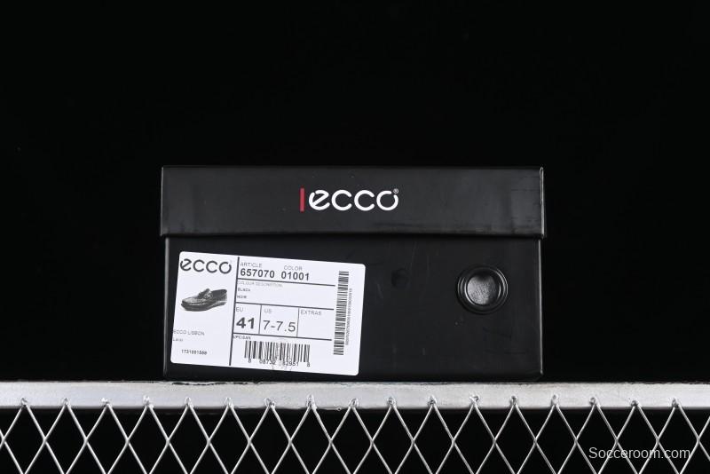 ECCO Soft Moc Series Loafers Men's British Slip-On Driving Shoes - 65707001001