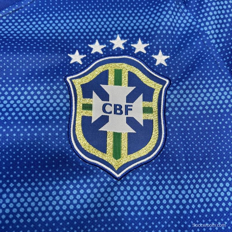 Retro 2014 Brazil Away Blue Jersey