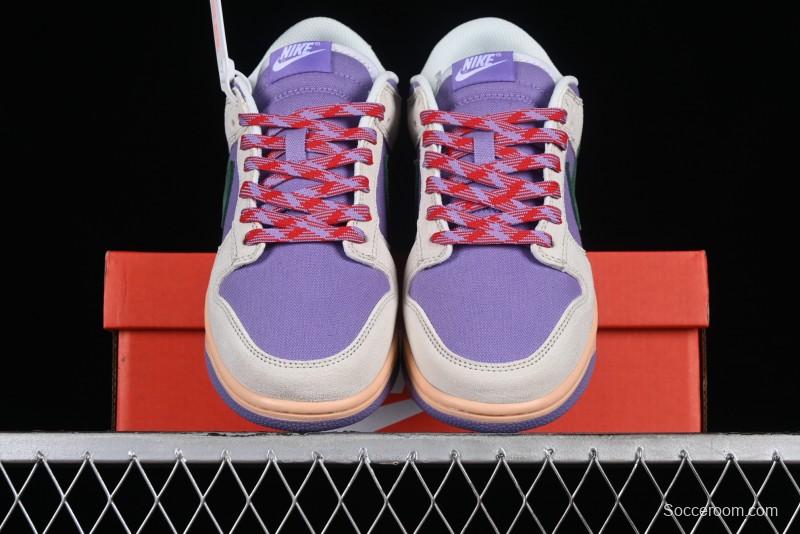 Nike SB Dunk Low Casual Skateboarding Shoes in Purple with Black Swoosh - HF5030-030