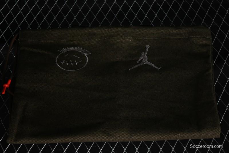 Nike Travis Scott x Jordan Cut The Check AJ1 Basketball Shoes with Velcro Design - FZ8117-100