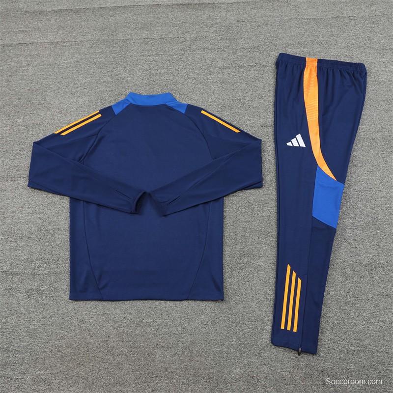 24/25 Juventus Navy Half Zipper Jacket+Long Pants