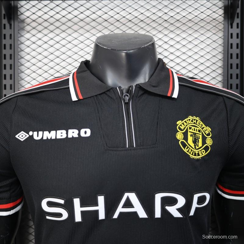 Player Version 98/99 Manchester United Third Black Jersey
