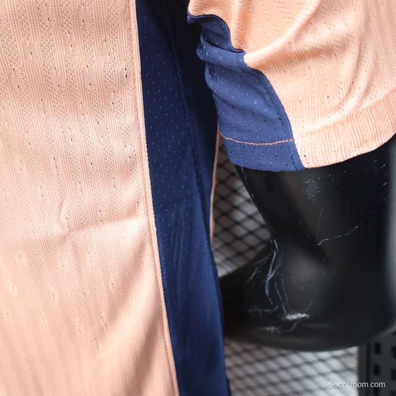 Player Version 25/26 FC Barcelona Pink 125Th Anniversary Jersey with Spotify Sponsor and Navy Blue Accents