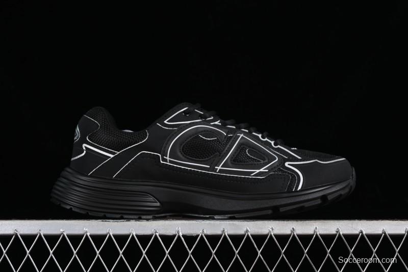 Dior B30 Sneakers with Reflective CD30 Logo and Lightweight Rubber Sole - CD30