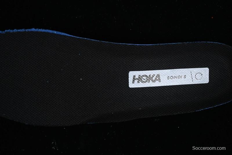 HOKA ONE ONE Bondi 8 Functional Cushioned Running Shoes with Engineered Mesh Upper - 1123202 BBLC