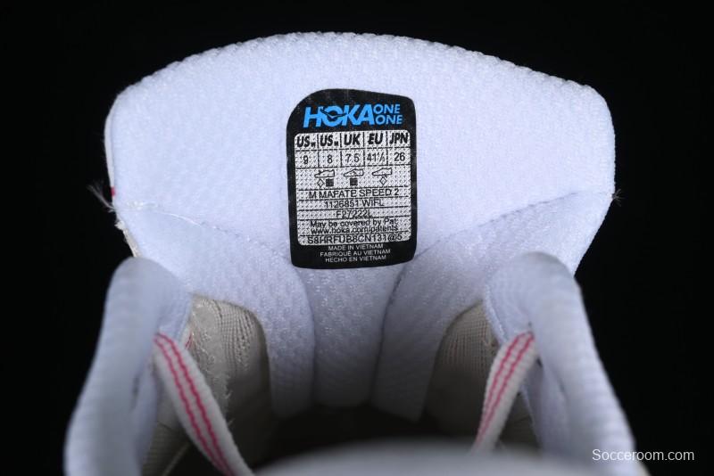 Hoka Mafate Speed 2 Lightweight Cushioned Trail Running Shoes with Vibram Outsole - 1126851 WIFL