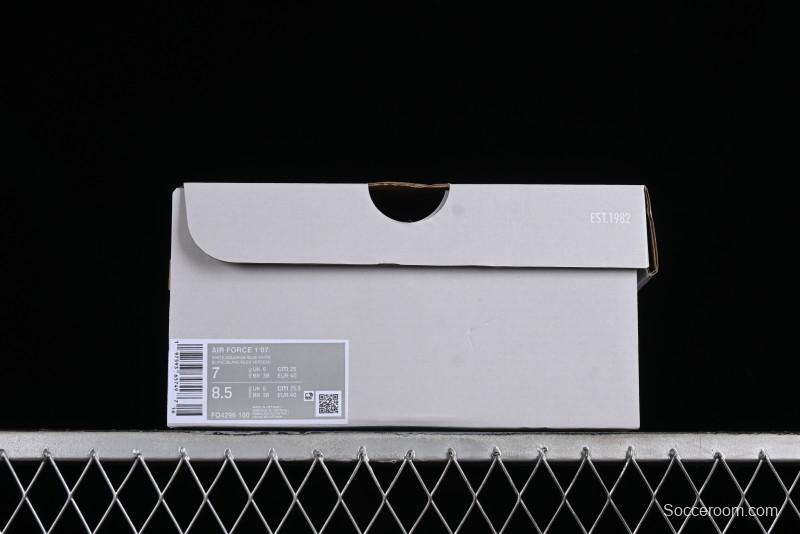 Nike Air Force 1 '07 Low White Blue Casual Sneakers - FQ4296-100