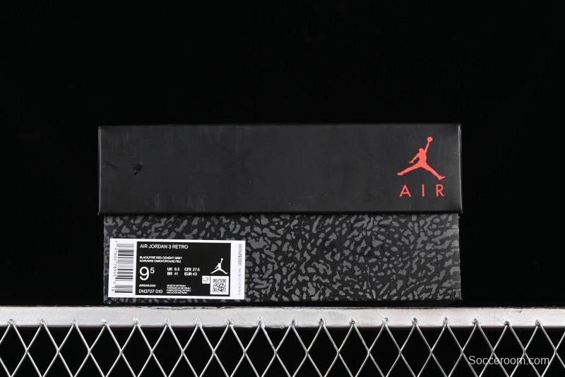 Nike Air Jordan 3 Retro Sneakers with Iconic Elephant Print and Visible Air Cushion - DN3707-010