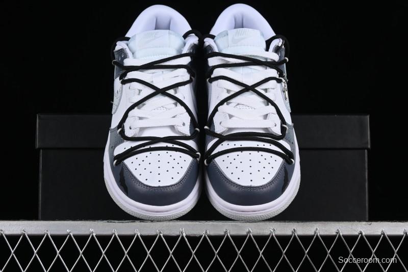 Nike Dunk Low SB Graffiti Halloween Cross Distressed Gradient Lace-Up Casual Skate Shoes - DV0831-101