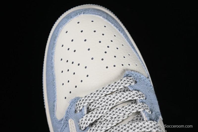 Nike Travis Scott x Fragment Design x Jordan Air Jordan 1 Low OG SP AJ1 LV Peacock Blue Low-top Casual Sneakers - LJ5188-003