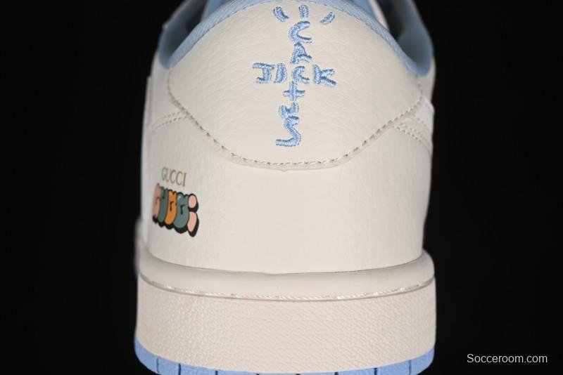 Nike Travis Scott x Fragment Design x Air Jordan 1 Low OG SP AJ1 Low Top Casual Sneakers - DM6688-608