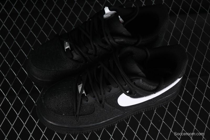 Nike Air Force 1 '07 Low White Black Starry Full Diamond Lace-Up Low-Top Casual Sneakers - ZH0316-032