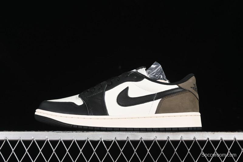 Nike Air Jordan 1 Low AJ1 Retro Basketball Shoes with Mocha Suede Accents - CZ0790-102